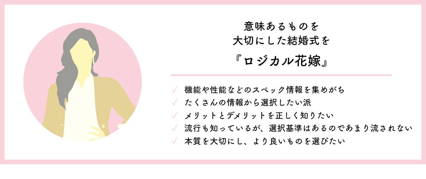 意味あるものを大切にした結婚式を『ロジカル花嫁』