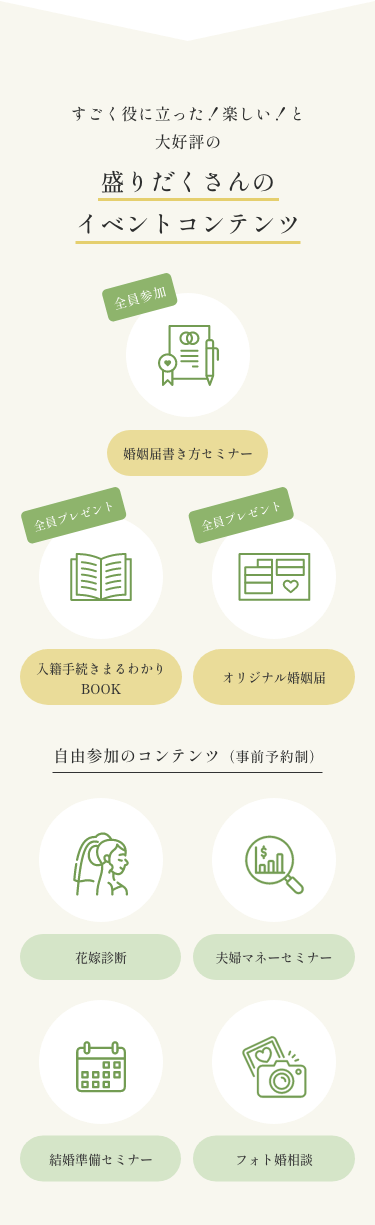 すごく役に立った！楽しい！と大好評の盛りだくさんのイベントコンテンツ