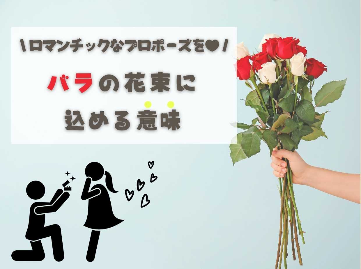 プロポーズにバラの花束を贈るなら本数や色を意識しよう！